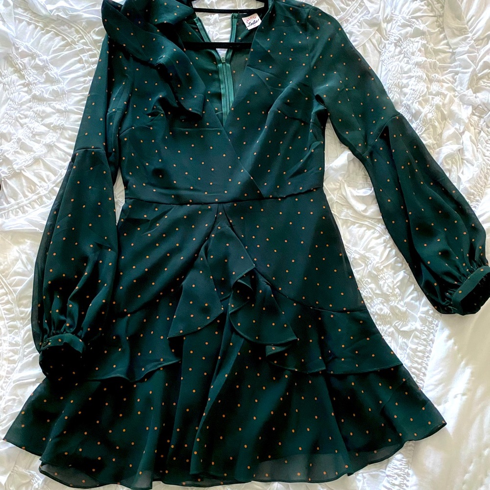 Cute ruffle polka dot dress